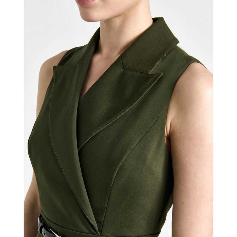 Cue Cotton Nylon Blazer Midi Dress image number 2